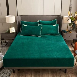 Colcha Terciopelo Multicolor Moderna Sólida Lavable a Máquina Decoración del Hogar Lujo - Imagen 1 de 32