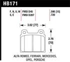 Hawk Performance for Ceramic Brake Pads for 84-89 Porsche 911 Series - hawkHB171