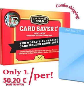 60Pt CARD SAVER 1 Trading Card Protectors 1ct (MAKE OFFER) Select Quantity - Picture 1 of 3