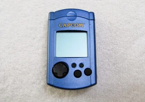 Official Sega Dreamcast Capcom Blue VMU Visual Memory Unit Card Cap HKT-7000 JP - Picture 1 of 5