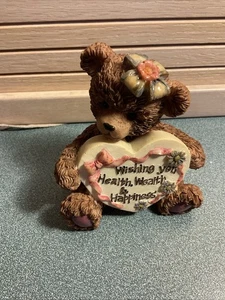 Insegna Vintage Artmark Orso Marrone Con Cuore  - Foto 1 di 6