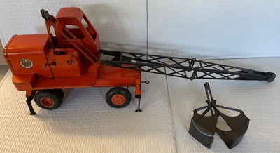 UNIDAD DOEPKE CAMIÓN GRÚA DE JUGUETE DE METAL PRENSADO Y CUBO DE GRAVA / LEER DESCRIPCIÓN Foto 1 de 4