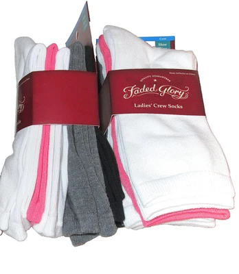 5 pares de calcetines para mujer descoloridos Glory suaves mezcla de polietileno/algodón 4-9 Foto 1 de 2