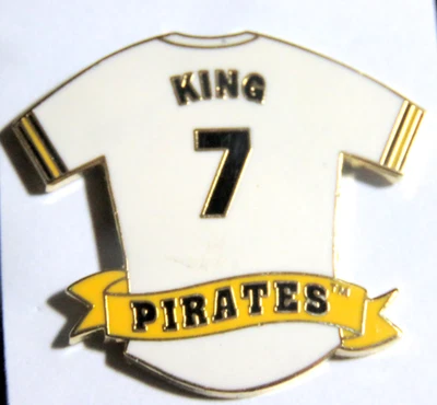 Jeff King Pittsburg  Baseball Player Jersey Pin #7 _  1996  Peter David Pin - Image 1 of 3