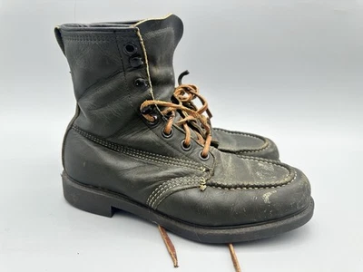 Bota de Trabajo Antigua De Colección Puntera Sin usar, en caja, Cuero Talla 7 Foto 1 de 4