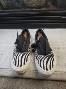 New Vans Era 95 DX Unisex Men's Size 10 Black Zebra Calf Hair Casual Shoes - Picture 1 of 13