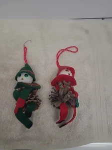 2 selbstgemachte Tannenzapfen Styropor Weihnachtsschmuck - Bild 1 von 4