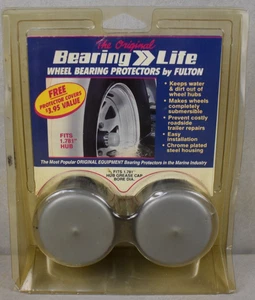 Fulton Bearing Life 1.781" Diameter Chrome Wheel Bearing Protectors w/Covers - Picture 1 of 2