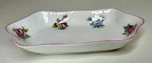 VTG Crown Staffordshire England Floral Bouquet Fine Bone China Trinket Dish - Picture 1 of 4