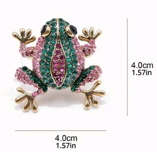 Frog Pin Brooch Fashion costume jewelry NEW Free Shipping 1.6 Inch - Image 1 of 1