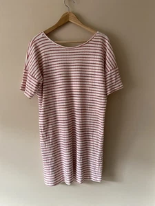 Zara Women’s White Striped Shirt Dress Size L 80% Cotton 20% Polyester - Picture 1 of 6