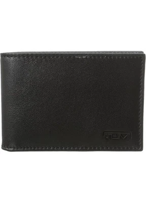 NEW Tumi DELTA Slim Single Billfold Wallet  - 100% BLACK LEATHER - Image 1 of 4