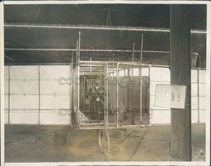Pressefoto Lehman Weil & sein Ornithikopter Flugmaschine 20er Jahre von 1927 - Bild 1 von 2