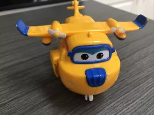 Super Wings Transforming Donnie Figure, Plane, Bot, 5" Scale Yellow Complete Toy - Picture 1 of 10