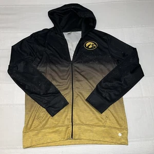 Iowa Hawkeyes Cremallera Completa Negro Amarillo Sudadera con Capucha Grande - Imagen 1 de 6