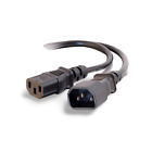 12ft Monitor to Computer Power Extension Cable C13 C14 - Black