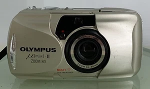 Olympus mju ii Zoom 80 35mm Ultra Compact Camera Black All Weather Working #140 - Picture 1 of 8