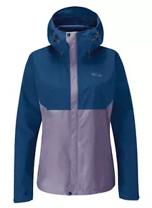Rab Downpour Eco Jacket Womens UK 8 Size Small RRP £125 Patriot Blue/Purple BNWT - Picture 1 of 1