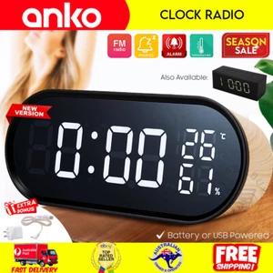 Digital LED Alarm Clock AM FM Radio Large Big Numbers Easy Snooze Button - Picture 1 of 12
