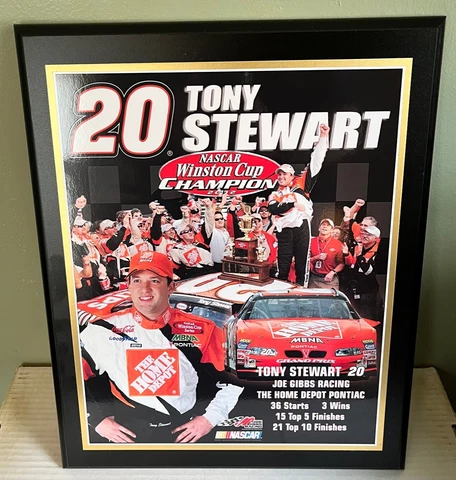 2002 Nascar Winston Cup Champion Plaque #20 Tony Stewart 16x13 Cover