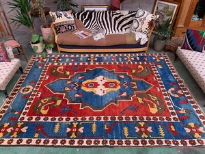 Alfombra antigua turca kazaja XL oriental 306x221 cm alfombra vintage, tribal grande - Imagen 1 de 11