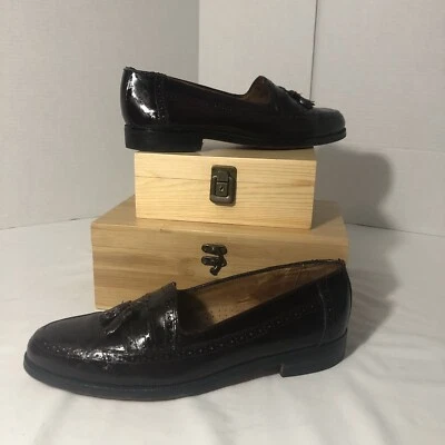Stafford Mens Leather Dress Shoes W/Tassles Made In Italy Burgundy Sz 10.5 M - Image 1 of 4