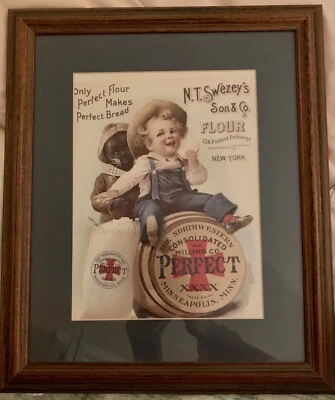 Framed Print,Child,African American,Victorian,Reproduction,N.T.Swezey’s Son & Co - Image 1 of 4