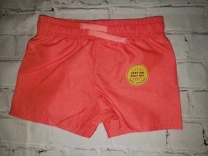 NWOT Cat & Jack Baby Boys Orange Swim Trunks Size 3-6months Elastic Waistband - Picture 1 of 3