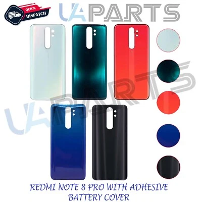 UA PARTS Für Xiaomi Redmi Note 8 Pro Akkuabdeckung hinten mit installiertem Vorkleber