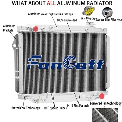 4-Row Aluminum Radiator Fit 1993-1997 Toyota Landcruiser FZJ80R Lexus LX450 4.5L Foto 1 de 4