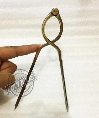 Christmas SHINY BRASS SILVER 8" LONG PARALLEL DRAFTING DIVIDERS COMPASS PROPO - Image 1 of 4