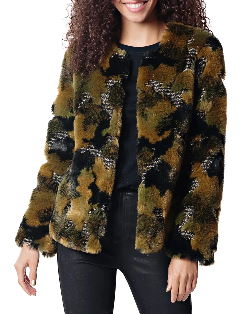 Faux Fur Outer Shell Coats, Jackets & Vests Camouflage for Women