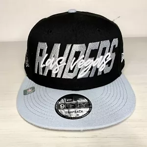 New Era 9fifty Snapback Las Vegas Raiders Hat Black Gray - Picture 1 of 8