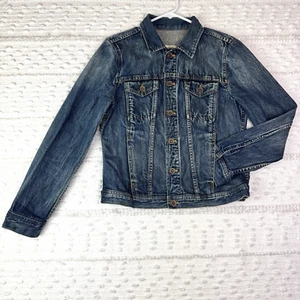 Chaqueta vaquera Madewell para mujer talla M camionero azul envejecido bolsillo clásico - Imagen 1 de 16