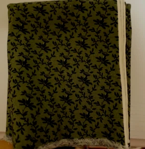 Grün & schwarz Baumwollstoff, schöne Qualität, zwei Stück je 13"x44" - Bild 1 von 1
