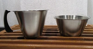SWAN BRAND Westbury Stainless Steel 1/2 pint Creamer & 10 oz Sugar Cup England - Picture 1 of 6