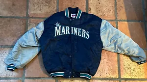 Giacca di raso vintage anni '90 Starter Diamond Collection MLB Seattle Mariners - Foto 1 di 6