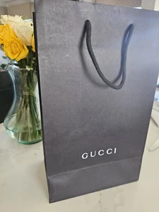 GUCCI GIFT BAG Tall 9"L x 5.5"W x 15"H Black Empty (EUC) - Picture 1 of 5
