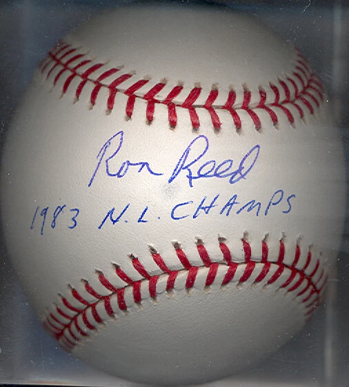 Ron Reed 1983 Philadelphia Phillies OML Autographed Signed Baseball COA - Image 1 of 1