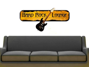 Adesivo murale musica hard rock lounge chitarra music - Foto 1 di 1