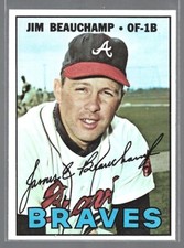 Jim Beauchamp Atlanta Braves 1967 Topps Baseball Card #307 (SET BREAK)