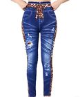 Sexy Hohe Taille Jeans Leopard Leggings Strech Slim Fit Yoga Leggings Workout 