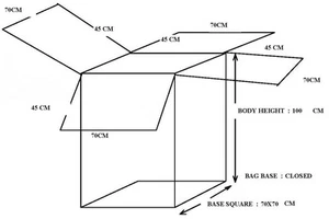 Woolpack bale Bulka Bag x 5, Black, New, 70x70x100cm,Rubbish,Gardening 5 pack - Picture 1 of 5