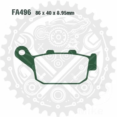 Pastillas de freno FA496HH EBC sinterizadas HH para Suzuki SV 650 A 2016-2023 Foto 1 de 4