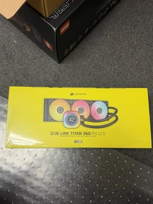 CORSAIR - iCUE LINK TITAN 360 RX LCD Liquid CPU Cooler - Black - Image 1 of 4