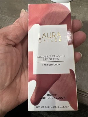 Brillo Labial Clásico Moderno Laura Geller Colección 3 Piezas Leer Caja Dañada Foto 1 de 4