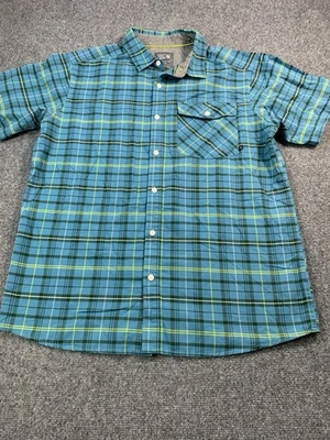 Camisa Mountain Hardwear Para Hombre Grande Verde A Cuadros Manga Corta Abotonada Informal Foto 1 de 4