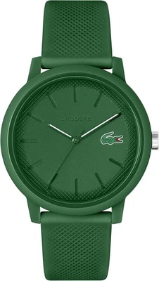 Lacoste Unisex L.12.12. 2010985 TR90 Green Silicone Strap Watch 42mm - Image 1 of 4