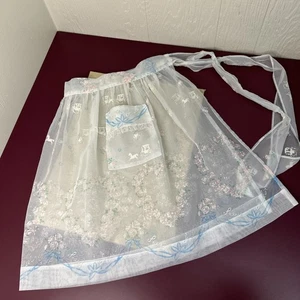 Delantal Vintage Dulce Adeline Rosa Transparente 18 x 18" Boda Música Caballo y Carruaje - Imagen 1 de 5
