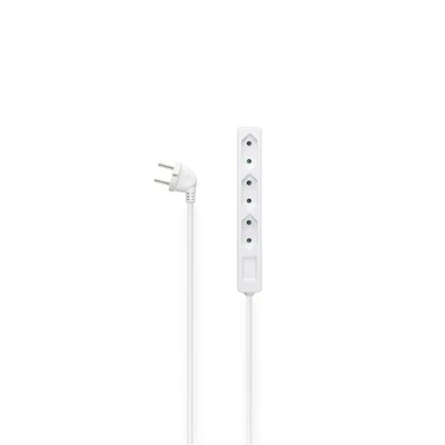 Hama Steckdosenleiste 3fach 3x Eurostecker 45° Mehrfachsteckdose 2,5m Kabel Weiß - Bild 1 von 4
